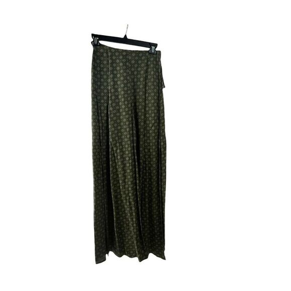 Lizard Thicket Green Wide Split Leg High Rise Bohemian Pants Womens Size S NEW - Picture 4 of 8